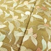 付け下げ 良品 しつけ糸付き 綸子 一つ紋付き 正絹 花柄 袷仕立て 身丈162cm 裄丈66.5cm リサイクル着物 着物 金彩 入学式 卒業式 七五三 お宮参り フォーマル 黄・黄土色_画像8