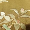 付け下げ 良品 しつけ糸付き 綸子 一つ紋付き 正絹 花柄 袷仕立て 身丈162cm 裄丈66.5cm リサイクル着物 着物 金彩 入学式 卒業式 七五三 お宮参り フォーマル 黄・黄土色_画像9