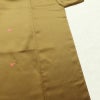 付け下げ 良品 しつけ糸付き 綸子 一つ紋付き 正絹 花柄 袷仕立て 身丈162cm 裄丈66.5cm リサイクル着物 着物 金彩 入学式 卒業式 七五三 お宮参り フォーマル 黄・黄土色_画像14