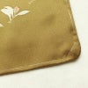 付け下げ 良品 しつけ糸付き 綸子 一つ紋付き 正絹 花柄 袷仕立て 身丈162cm 裄丈66.5cm リサイクル着物 着物 金彩 入学式 卒業式 七五三 お宮参り フォーマル 黄・黄土色_画像18