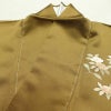 付け下げ 良品 しつけ糸付き 綸子 一つ紋付き 正絹 花柄 袷仕立て 身丈162cm 裄丈66.5cm リサイクル着物 着物 金彩 入学式 卒業式 七五三 お宮参り フォーマル 黄・黄土色_画像19