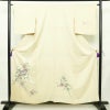 付け下げ 良品 縮緬 正絹 花柄 袷仕立て 身丈157cm 裄丈64.5cm リサイクル着物 着物 入学式 卒業式 七五三 お宮参り フォーマル 上品 クリーム_画像1