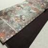 袋帯 六通柄 美品 フォーマル用 正絹 花柄 リサイクル帯 帯 箔 入学式 卒業式 結婚式 七五三 パーティー お宮参り フォーマル 茶_画像10