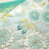 袋帯 太鼓柄 フォーマル用 正絹 花柄 リサイクル帯 帯 箔 入学式 結婚式 パーティー フォーマル 桜 緑・うぐいす色_画像5