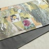 袋帯 六通柄 良品 フォーマル用 正絹 木の葉・植物柄 リサイクル帯 帯 箔 入学式 卒業式 結婚式 七五三 お宮参り フォーマル グレー_画像13