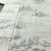 単衣 紬 しつけ糸付き 正絹 風景柄 単衣仕立て 身丈159.5cm 裄丈66.5cm リサイクル着物 着物 グレー_画像5