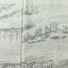 単衣 紬 しつけ糸付き 正絹 風景柄 単衣仕立て 身丈159.5cm 裄丈66.5cm リサイクル着物 着物 グレー_画像6