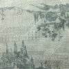 単衣 紬 しつけ糸付き 正絹 風景柄 単衣仕立て 身丈159.5cm 裄丈66.5cm リサイクル着物 着物 グレー_画像10