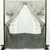 付け下げ 良品 正絹 花柄 袷仕立て 身丈167cm 裄丈69cm リサイクル着物 着物 箔 金彩 入学式 卒業式 七五三 お宮参り フォーマル グレー_画像3