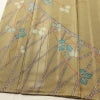 訪問着 美品 しつけ糸付き 正絹 木の葉・植物柄 袷仕立て 身丈156.5cm 裄丈62.5cm リサイクル着物 着物 入学式 卒業式 七五三 お宮参り フォーマル 黄・黄土色_画像4