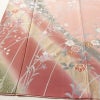 訪問着 良品 縮緬 正絹 花柄 袷仕立て 身丈163.5cm 裄丈66cm リサイクル着物 着物 箔 入学式 卒業式 七五三 お宮参り 盛り上げ箔 フォーマル ピンク_画像4