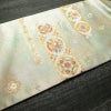 名古屋帯 太鼓柄 良品 正絹 幾何学柄・抽象柄 名古屋仕立て なごや帯 リサイクル帯 帯 箔 金糸 多色使い_画像12