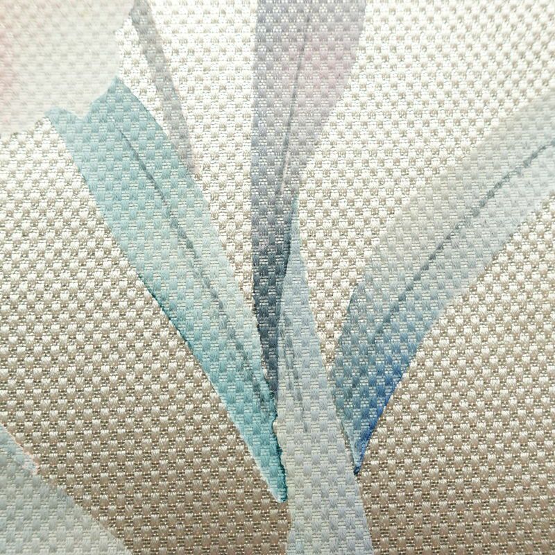 名古屋帯 太鼓柄 良品 正絹 花柄 名古屋仕立て なごや帯 リサイクル帯 帯 銀糸 シルバーピンク ピンク_画像4