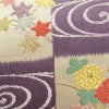名古屋帯 太鼓柄 正絹 古典柄 名古屋仕立て なごや帯 リサイクル帯 帯 菊 紫・藤色_画像6