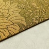 名古屋帯 太鼓柄 正絹 木の葉・植物柄 名古屋仕立て なごや帯 リサイクル帯 帯 紬地 黄・黄土色_画像13