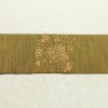 名古屋帯 太鼓柄 正絹 木の葉・植物柄 名古屋仕立て なごや帯 リサイクル帯 帯 紬地 黄・黄土色_画像15