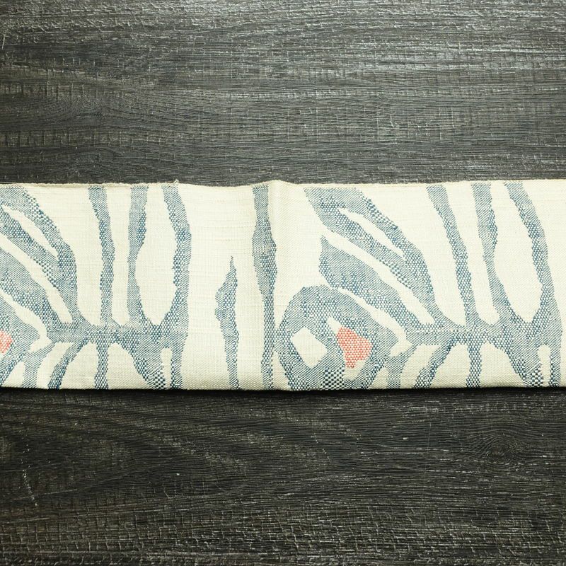 名古屋帯 六通柄 正絹 幾何学柄・抽象柄 通し仕立て なごや帯 リサイクル帯 帯 紬地 白_画像15