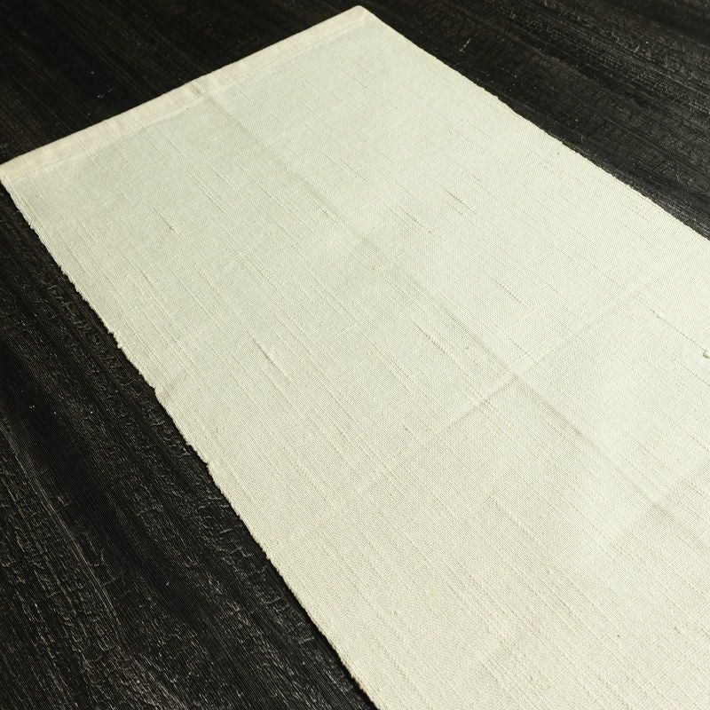 名古屋帯 六通柄 正絹 幾何学柄・抽象柄 通し仕立て なごや帯 リサイクル帯 帯 紬地 白_画像17