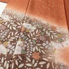 付け下げ ふくれ織 正絹 花柄 袷仕立て 身丈164cm 裄丈66cm リサイクル着物 着物 金彩 フォーマル 橙_画像5