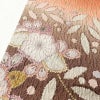 付け下げ ふくれ織 正絹 花柄 袷仕立て 身丈164cm 裄丈66cm リサイクル着物 着物 金彩 フォーマル 橙_画像11