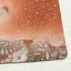 付け下げ ふくれ織 正絹 花柄 袷仕立て 身丈164cm 裄丈66cm リサイクル着物 着物 金彩 フォーマル 橙_画像17