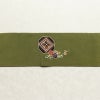 名古屋帯 太鼓柄 良品 落款入り 縮緬 正絹 古典柄 名古屋仕立て なごや帯 リサイクル帯 帯 緑・うぐいす色_画像14