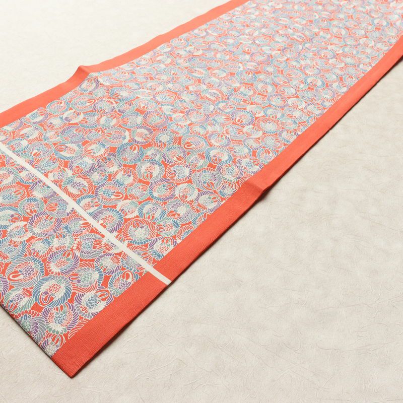 名古屋帯 全通柄 正絹 古典柄 名古屋仕立て なごや帯 リサイクル帯 帯 ピンク_画像8