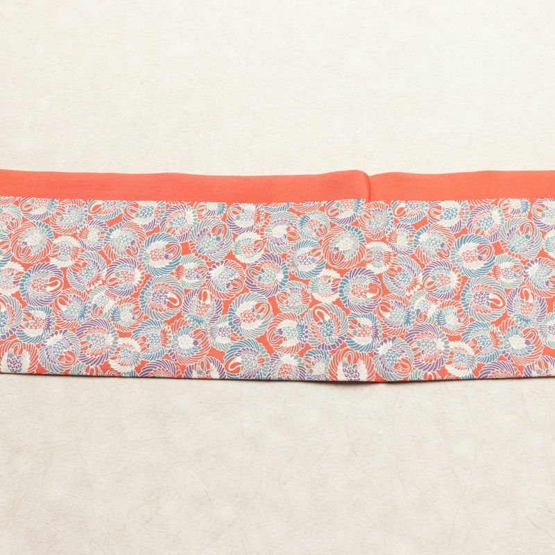 名古屋帯 全通柄 正絹 古典柄 名古屋仕立て なごや帯 リサイクル帯 帯 ピンク_画像13