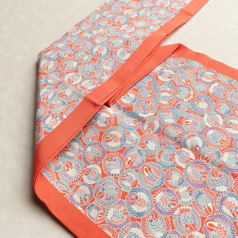 名古屋帯 全通柄 正絹 古典柄 名古屋仕立て なごや帯 リサイクル帯 帯 ピンク_画像19