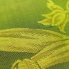 名古屋帯 六通柄 良品 正絹 木の葉・植物柄 名古屋仕立て なごや帯 リサイクル帯 帯 緑・うぐいす色_画像5