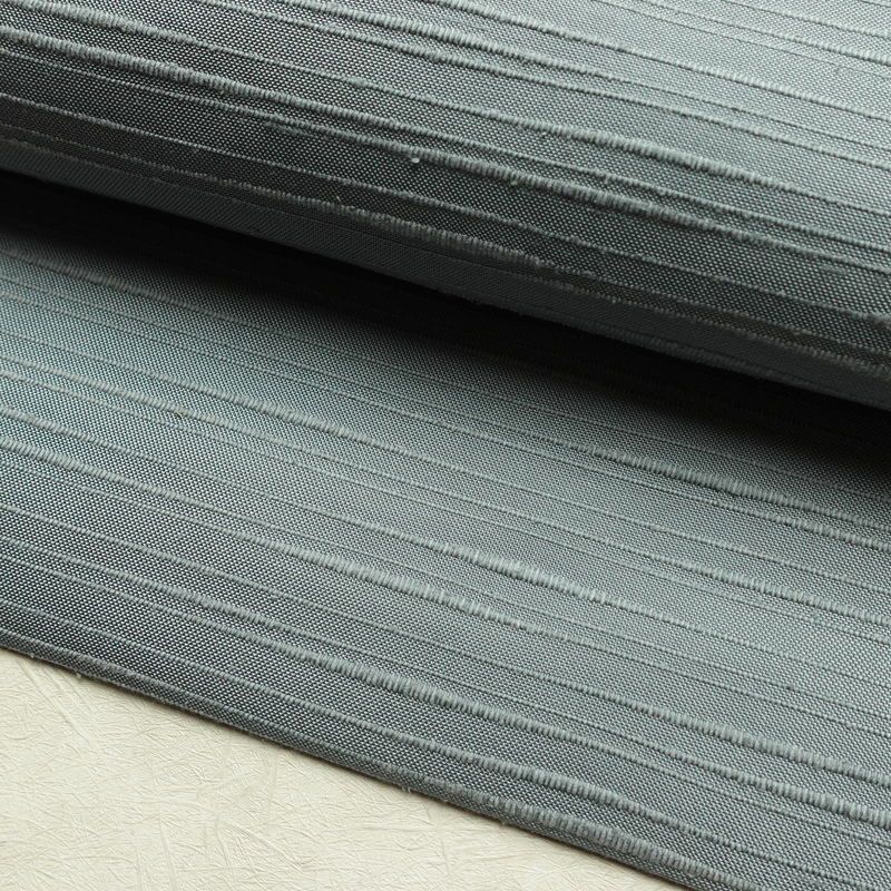 名古屋帯 全通柄 良品 正絹 名古屋仕立て なごや帯 リサイクル帯 帯 紬地 くすみブルー 青・紺_画像5