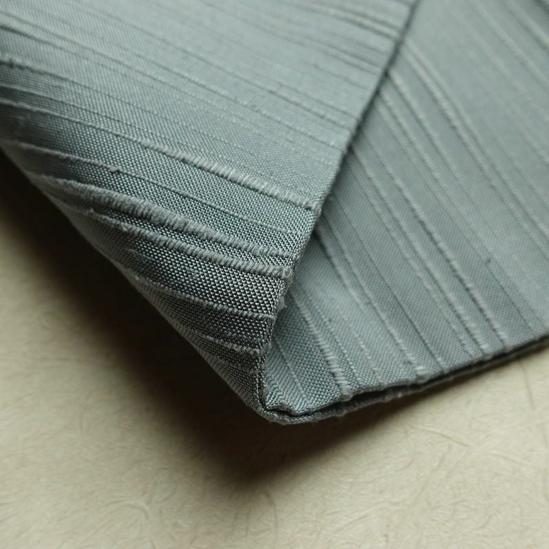 名古屋帯 全通柄 良品 正絹 名古屋仕立て なごや帯 リサイクル帯 帯 紬地 くすみブルー 青・紺_画像8