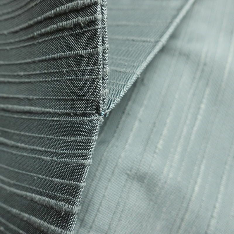 名古屋帯 全通柄 良品 正絹 名古屋仕立て なごや帯 リサイクル帯 帯 紬地 くすみブルー 青・紺_画像17