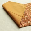 名古屋帯 六通柄 良品 正絹 幾何学柄・抽象柄 名古屋仕立て なごや帯 リサイクル帯 帯 オリエンタル 黄・黄土色_画像10