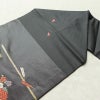 名古屋帯 太鼓柄 正絹 古典柄 名古屋仕立て なごや帯 リサイクル帯 帯 箔 扇子 グレー_画像11