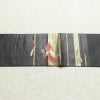 名古屋帯 太鼓柄 正絹 古典柄 名古屋仕立て なごや帯 リサイクル帯 帯 箔 扇子 グレー_画像14