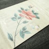 名古屋帯 太鼓柄 しつけ糸付き 正絹 花柄 名古屋仕立て なごや帯 リサイクル帯 蝶 帯 箔 白_画像15