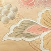 名古屋帯 太鼓柄 正絹 花柄 名古屋仕立て なごや帯 リサイクル帯 帯 刺繍 金糸 ベージュ_画像8