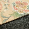 名古屋帯 太鼓柄 正絹 花柄 名古屋仕立て なごや帯 リサイクル帯 帯 刺繍 金糸 ベージュ_画像15