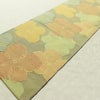 名古屋帯 六通柄 正絹 花柄 名古屋仕立て なごや帯 リサイクル帯 帯 緑・うぐいす色_画像8