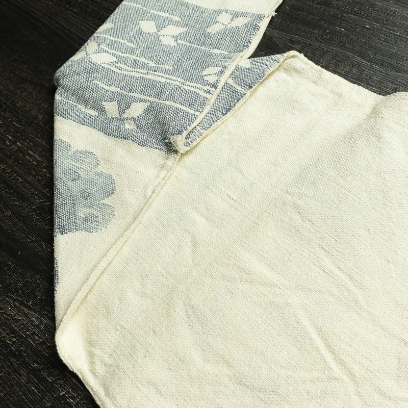 名古屋帯 六通柄 正絹 幾何学柄・抽象柄 名古屋仕立て なごや帯 リサイクル帯 帯 モダン 白_画像19