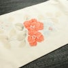 名古屋帯 太鼓柄 正絹 花柄 名古屋仕立て なごや帯 リサイクル帯 帯 シンプル ピンク_画像12