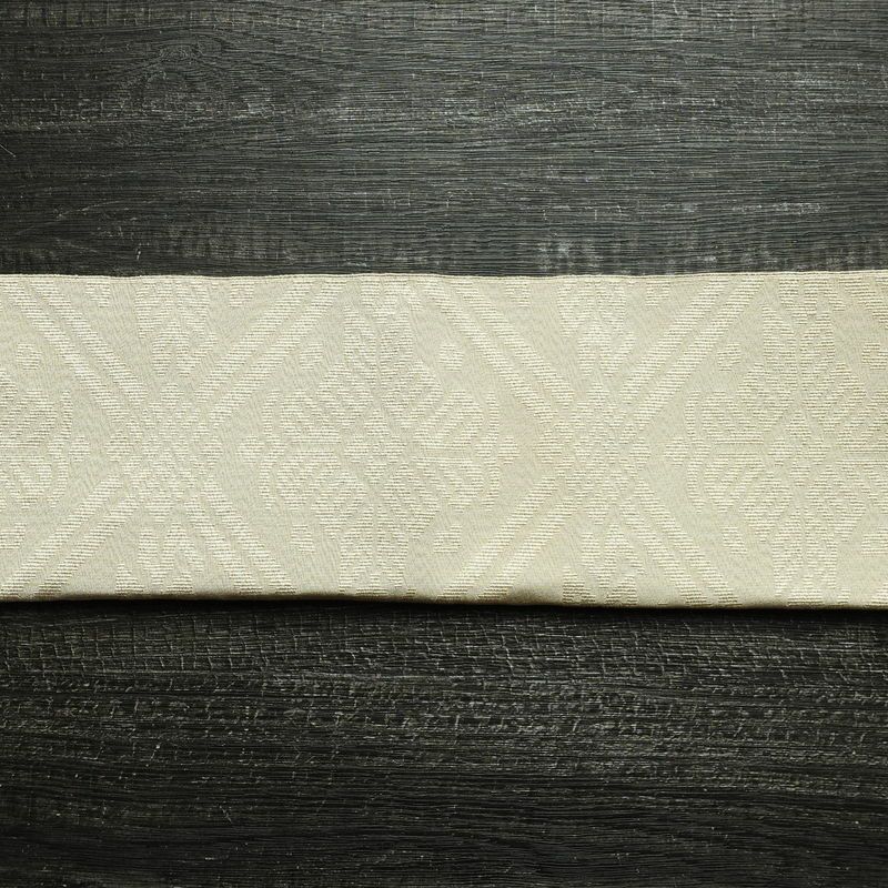 名古屋帯 全通柄 良品 つづれ織り 正絹 古典柄 松葉仕立て なごや帯 リサイクル帯 帯 白_画像13