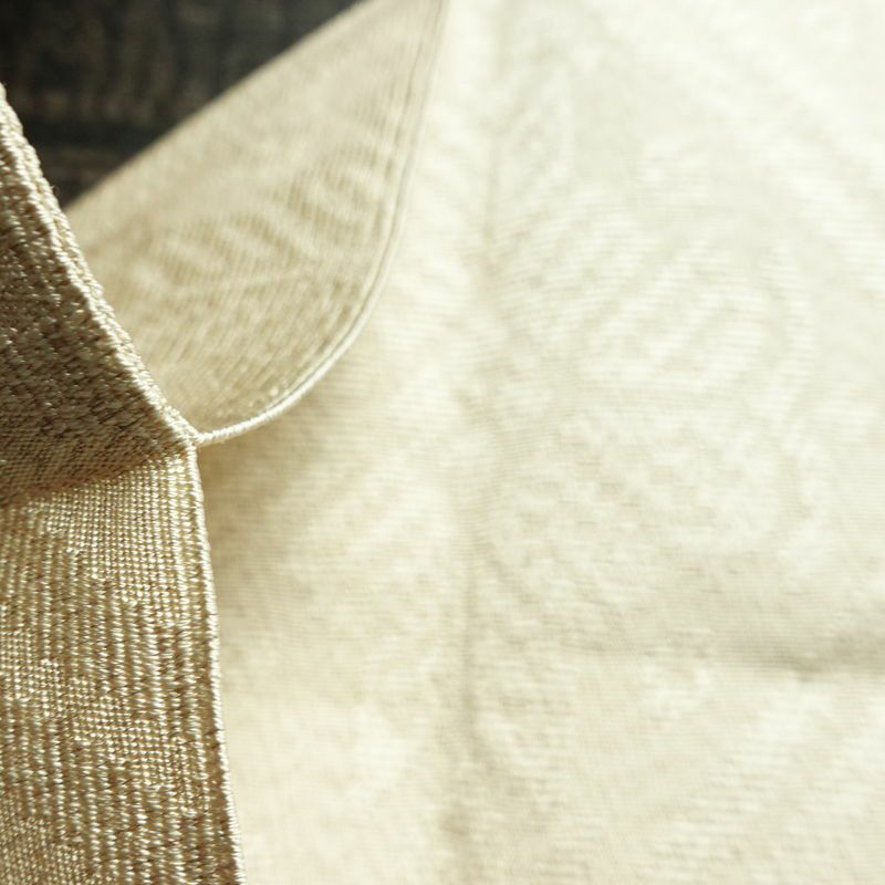 名古屋帯 全通柄 良品 つづれ織り 正絹 古典柄 松葉仕立て なごや帯 リサイクル帯 帯 白_画像15