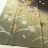 訪問着 縮緬 一つ紋付き 正絹 古典柄 袷仕立て 身丈154cm 裄丈63cm リサイクル着物 着物 箔 金彩 入学式 卒業式 七五三 お宮参り フォーマル 桜 茶_画像4