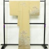 訪問着 美品 しつけ糸付き 縮緬 トールサイズ 正絹 古典柄 袷仕立て 身丈170.5cm 裄丈69cm リサイクル着物 着物 刺繍 入学式 卒業式 七五三 お宮参り フォーマル 上品 松 ベージュ_画像2