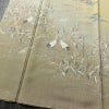 訪問着 美品 しつけ糸付き 縮緬 トールサイズ 正絹 古典柄 袷仕立て 身丈170.5cm 裄丈69cm リサイクル着物 着物 刺繍 入学式 卒業式 七五三 お宮参り フォーマル 上品 松 ベージュ_画像4