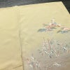訪問着 美品 しつけ糸付き 縮緬 トールサイズ 正絹 古典柄 袷仕立て 身丈170.5cm 裄丈69cm リサイクル着物 着物 刺繍 入学式 卒業式 七五三 お宮参り フォーマル 上品 松 ベージュ_画像14