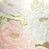 袋帯 六通柄 フォーマル用 正絹 花柄 リサイクル帯 帯 箔 クリーム_画像3