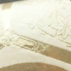 袋帯 六通柄 フォーマル用 正絹 花柄 リサイクル帯 帯 箔 クリーム_画像5